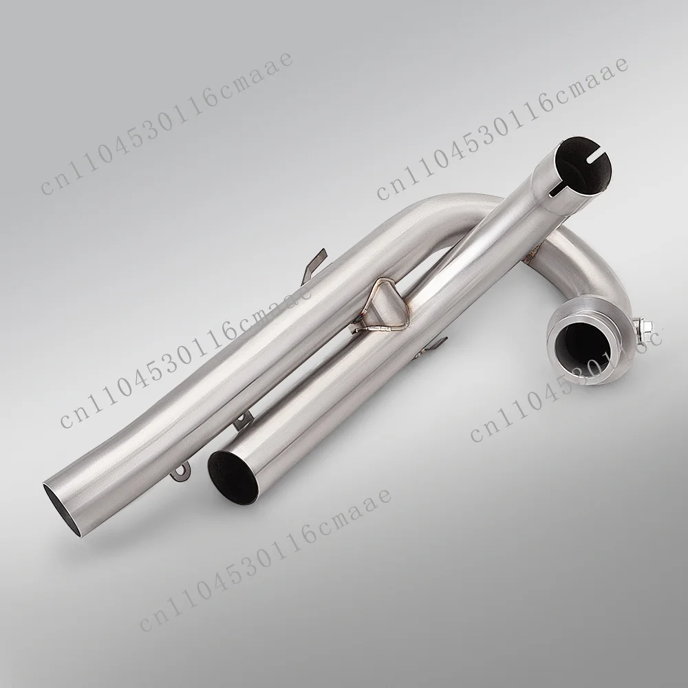 Motorcycle engine exhaust muffler system front connecting pipe, suitable for 900 stainless steel front header 2017-2025