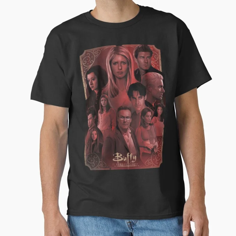 

Copy of Fruit creative bicycleman scary film The Buffy Vampire Slayer horror movies Classic T-shirt Large size Adult Tops