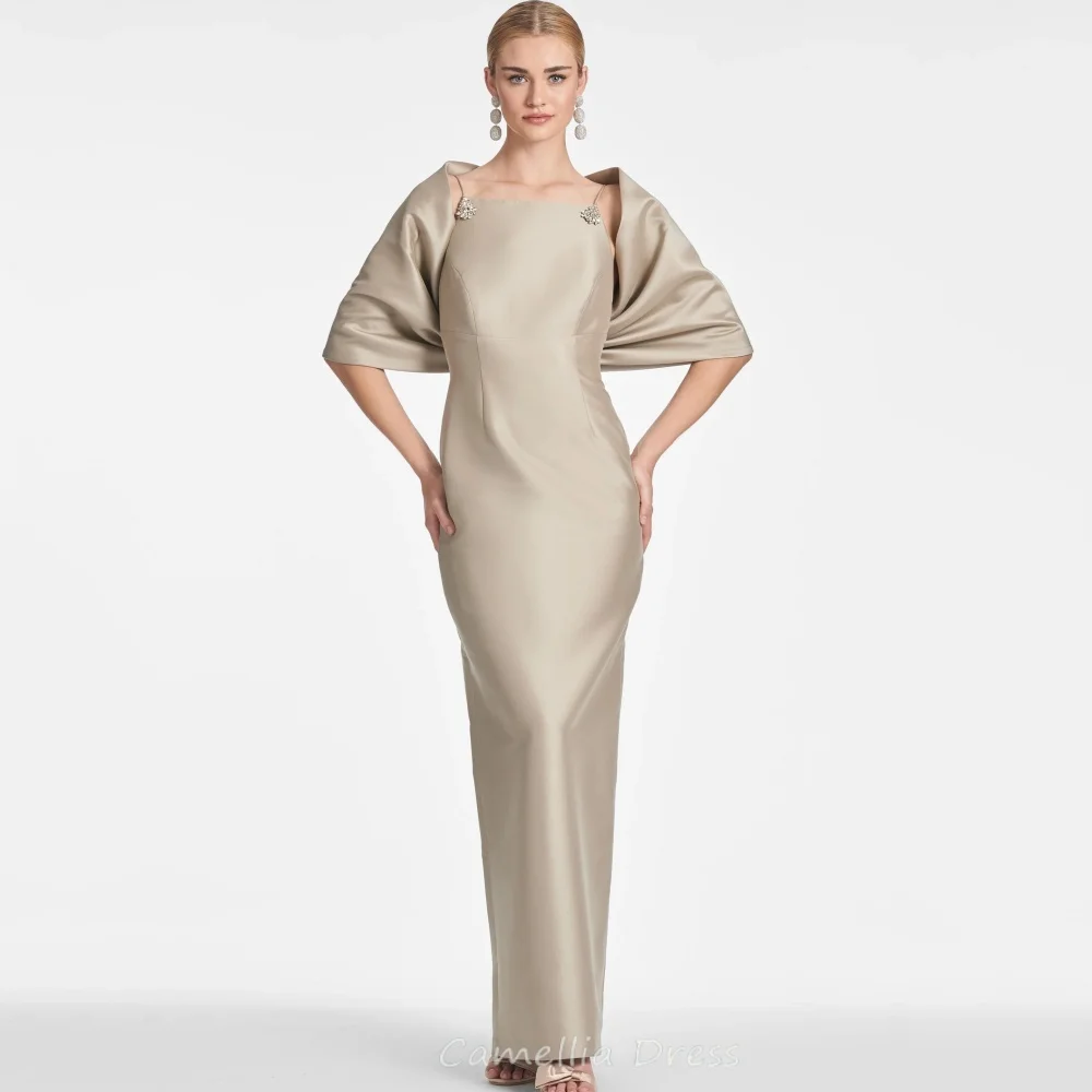 

Mother of the Bride Dress for Women Customized Evening Dress Mermaid Straps Crystal Wedding Party Gown vestido invitada boda