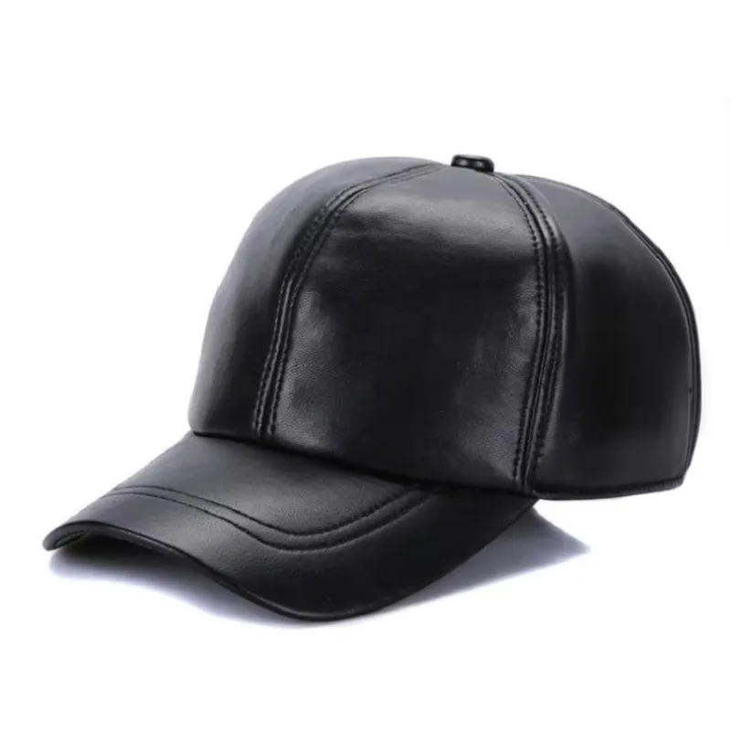 

Unisex 5 Panel Sports Cowboy Hat Genuine Leather Strap Men's and Women's Hat