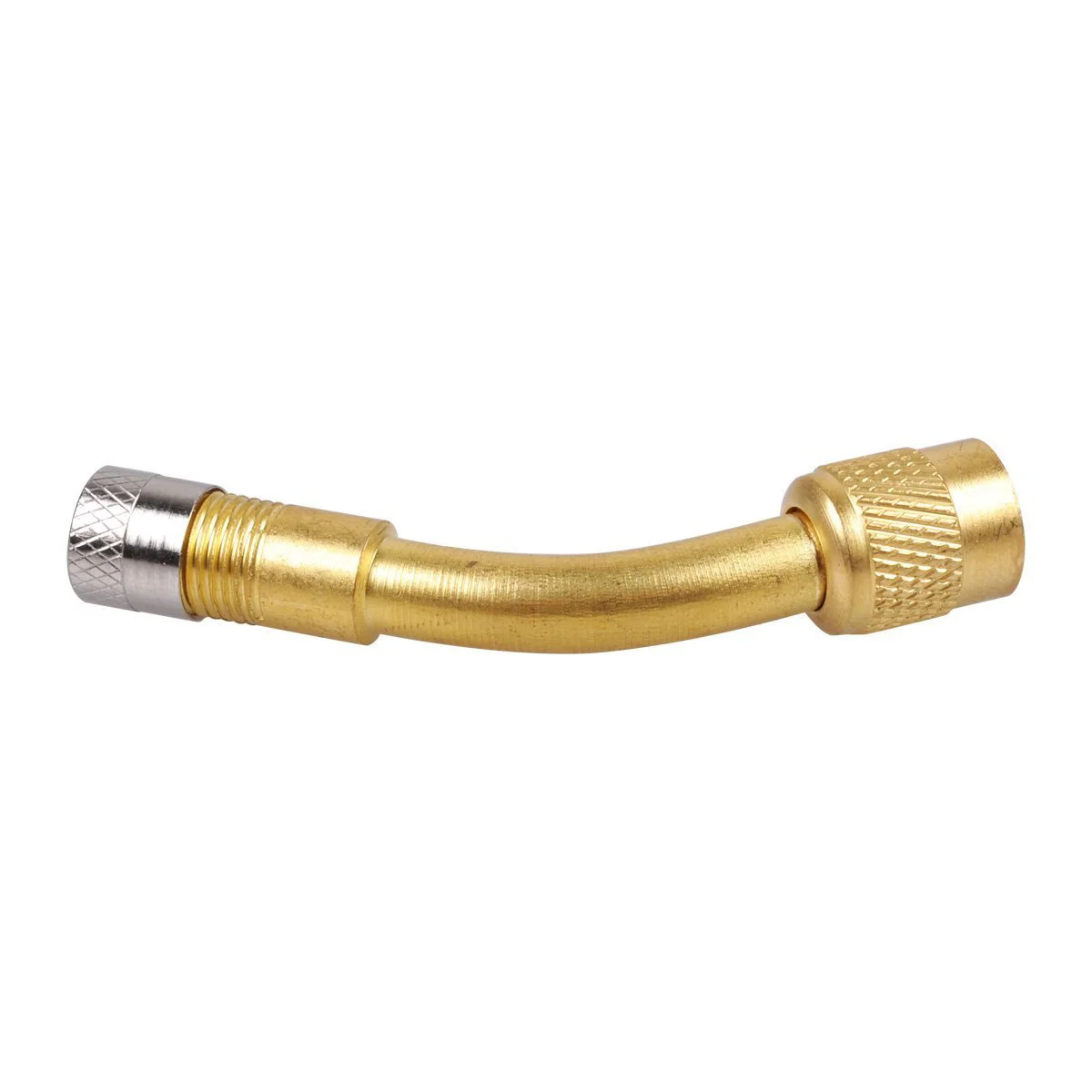 Adaptador de extensão de válvula universal, 4 unidades, durável, carro, motocicleta, bicicleta, haste angular, ferramenta de inflação, amarelo