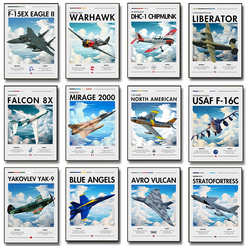 1pc frameless Canvas Painting Cool Supersonic Fighters Jet Poster Air Force Aircraft Prints Multirole Fighter Canvas Painting Wa