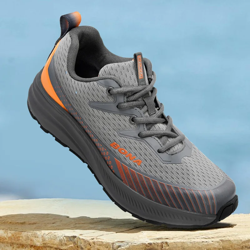 BONA Men's Running Shoes - Shock Absorbing, Anti-Slip & Breathable
