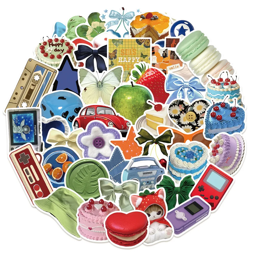 50-Piece Kids' Cute Graffiti & Animal Stickers - Decorative Decals for Water Bottles, Luggage, Notebooks Giajar Sticker Store
