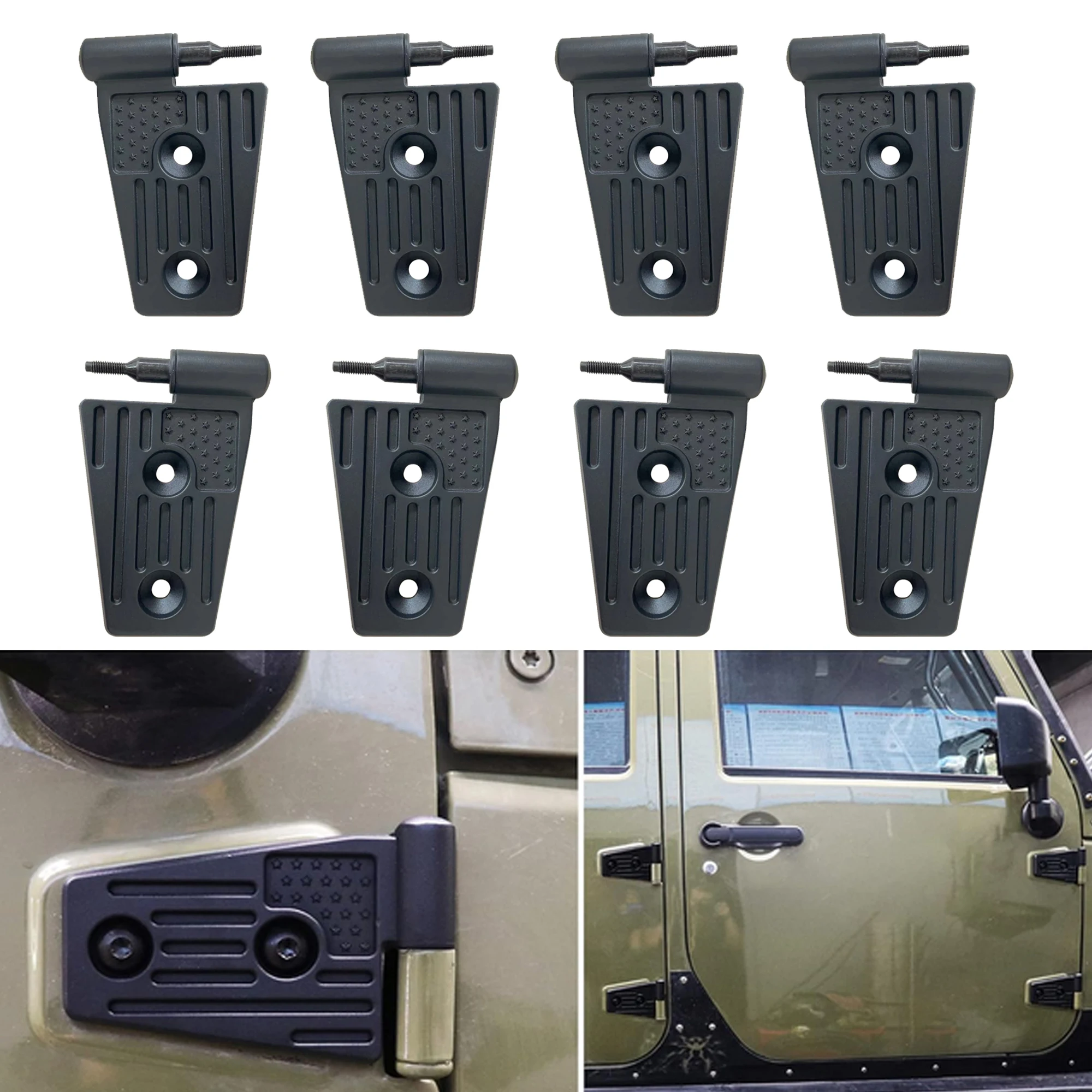 

Car Door Hinges & Screw Bolts Repair Kit for Jeep Wrangler 2007-2018 JK JKU Sport Rubicon Sahara X Unlimited