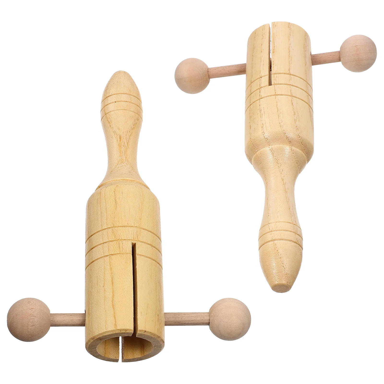 

2Pcs Exquisite Wooden Hand Rattle Percussion Instrument for Adults and Kids Rhythmic Shaking Musical Device Home Decor Gift