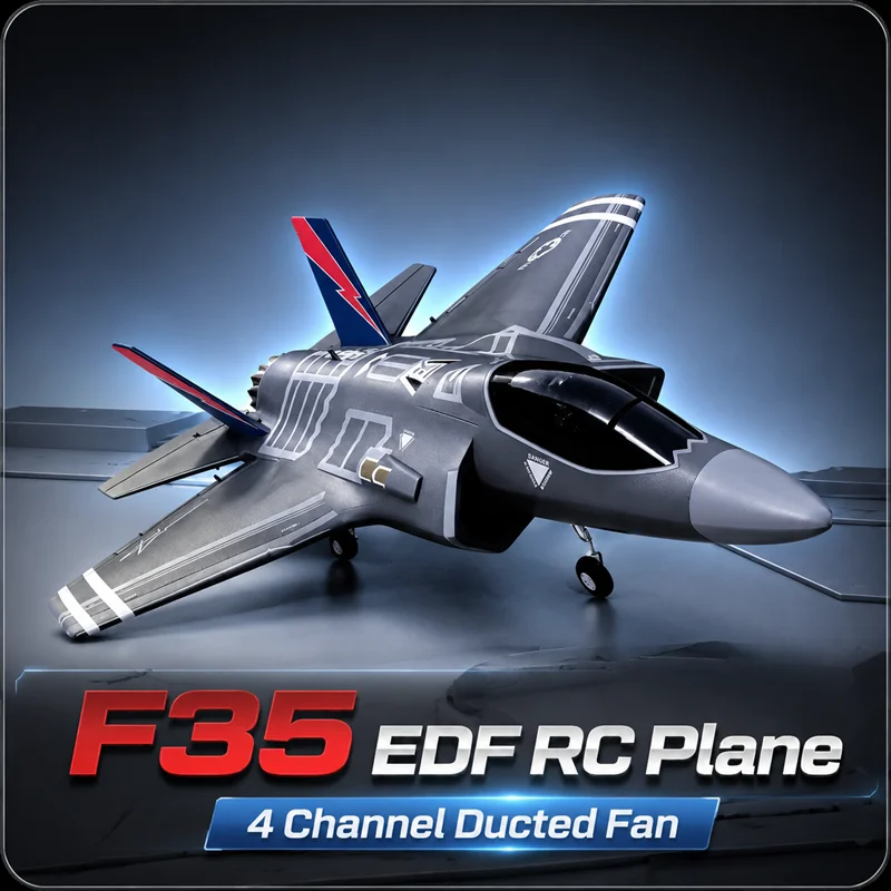 F‑35 Lightning RC Fighter Jet  4CH 2.4GHz Durable EPP RC Plane Toy with 6‑Axis Gyro RTF Control Mode 1 (Right Hand Throttle)