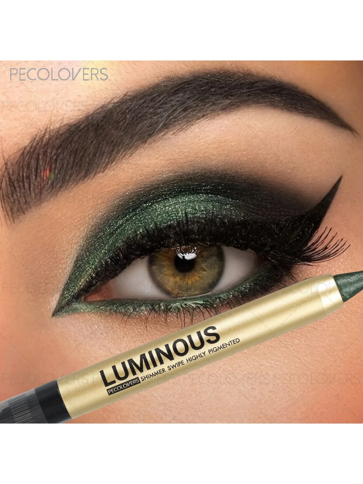 1-delige Shimmer Eyeshadow Stick, oogschaduwpen met twee uiteinden, met penseel, opvallende oogmake-up Hoge kleurweergave, concertmake-up - afbeelding 2