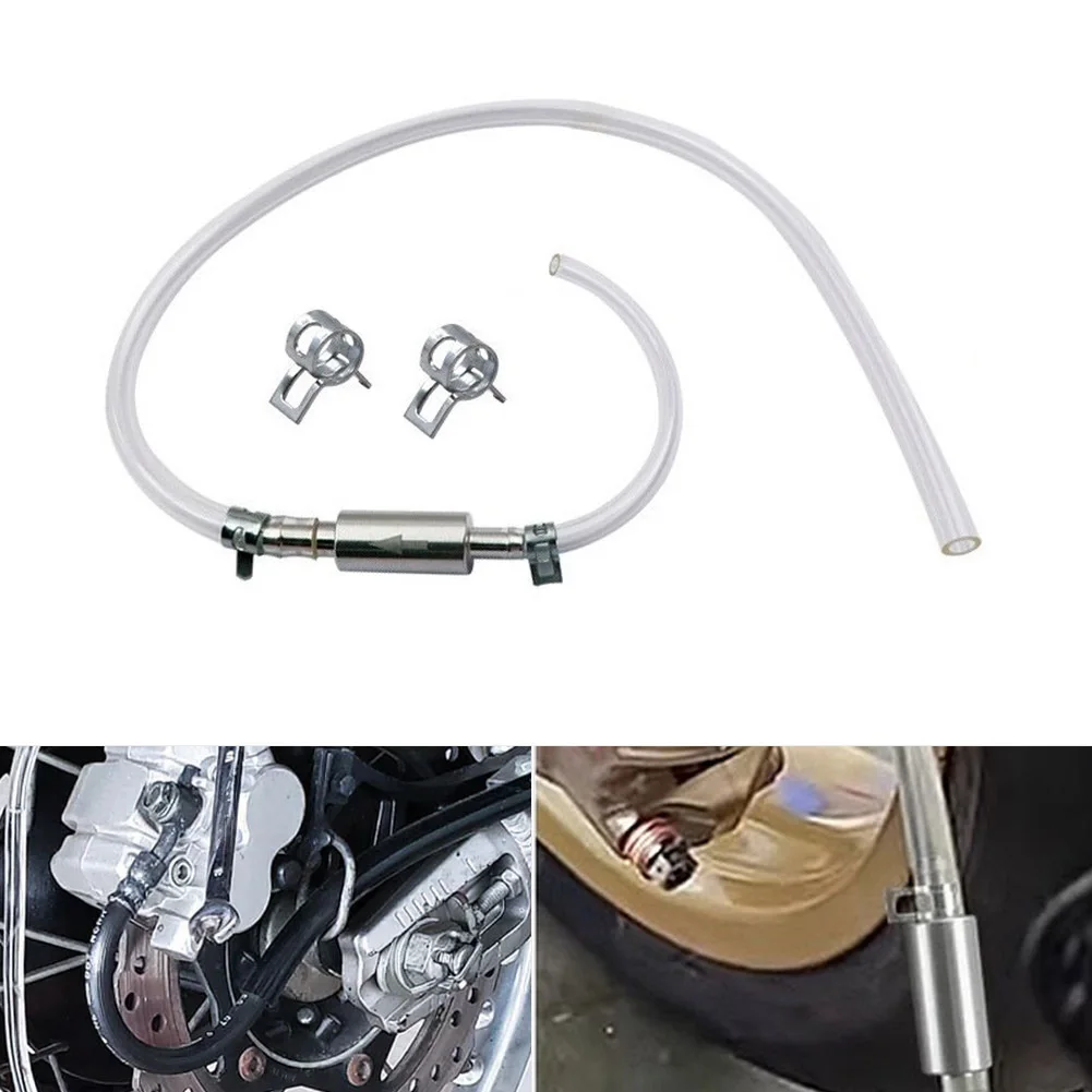 1Set One-way Valve Sucker Pipe Bleeder For Motorcycle Brake Bleeding Oil Change Pump Tools Hose Leak-Proof Exhaust Tube Kit