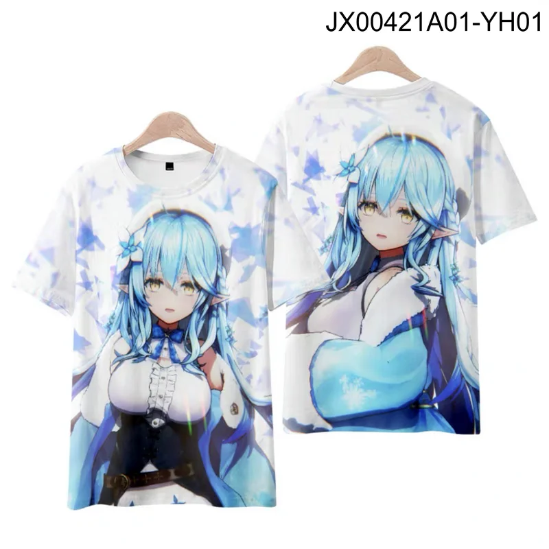 VTuber Yukihana Lamy 3D Printing T-shirt Summer Fashion Round Neck Short Sleeve Popular Japan Harajuku Streetwear Plus Size