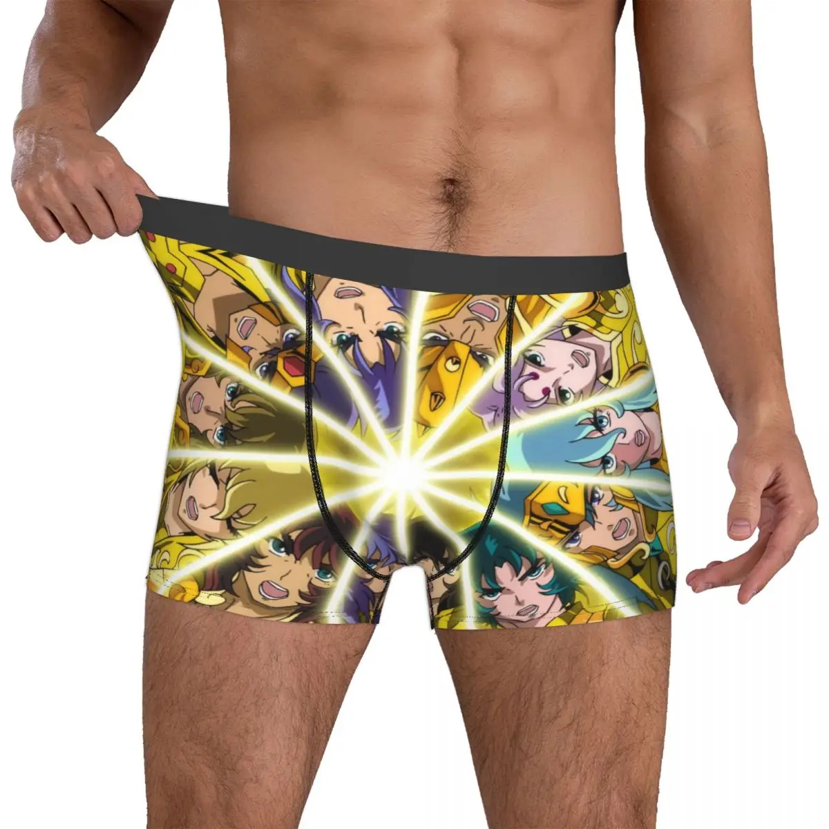 Knights Of The Zodiac:Saint Seiya Underpants Cotton Panties Men\'s Underwear Ventilate Shorts