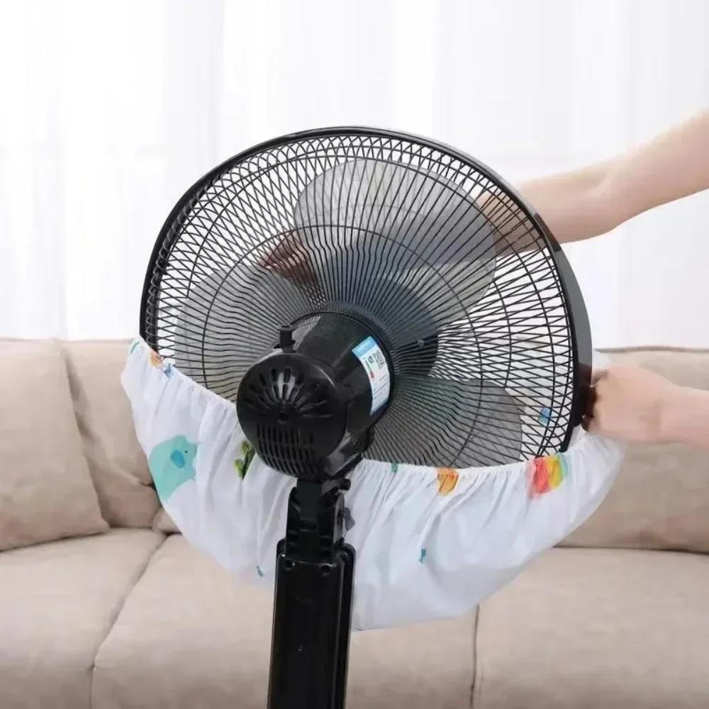 Two Style Washable Fan Sleeve Waterproof Dustproof Protective Standing Round Electric Cover for Pedestal Stand Fan Floor Fan