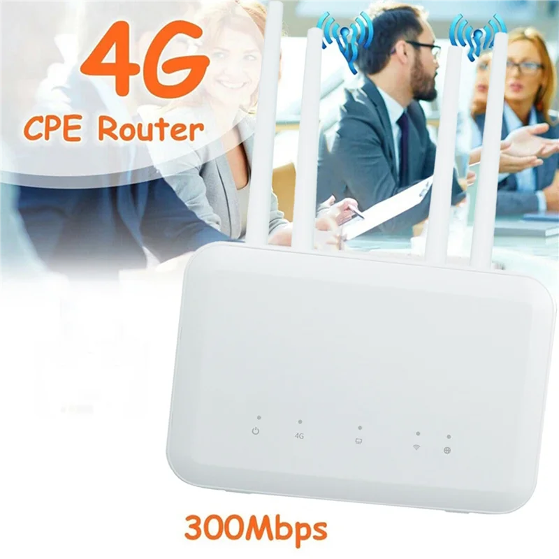 

BTLIFE-3X B625PRO-EU 4G Wifi Router 300Mbps With SIM Card Slot+12Xantenna 4G Router Support Battery Power B28 Band US Plug