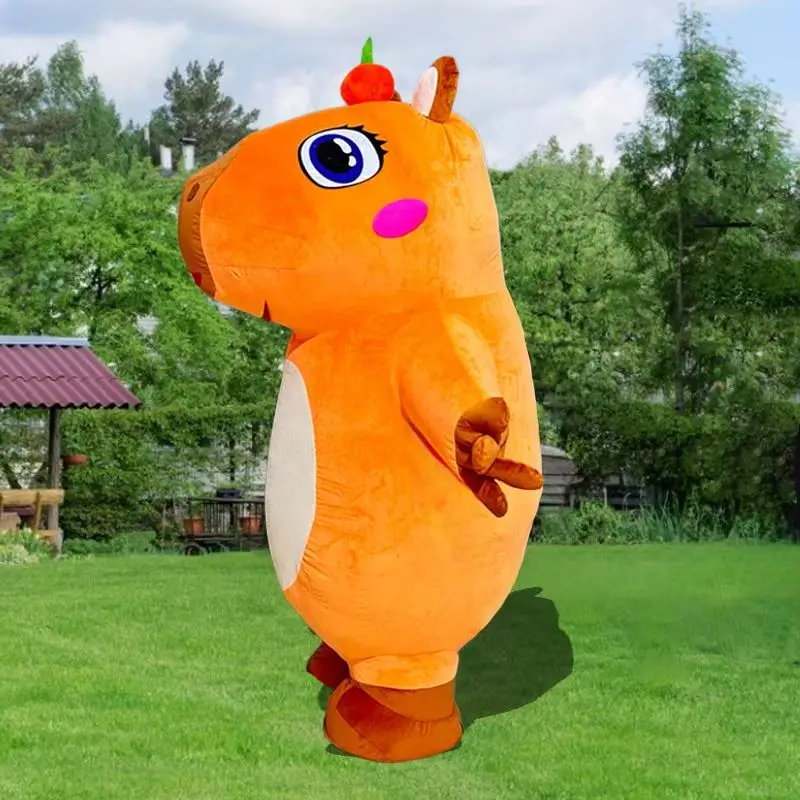 

2.6M Inflatable Capybara Mascot Costume Cartoon Animal Carnival Halloween Cosplay Fancy Dress Funny Performance Inflated Garment
