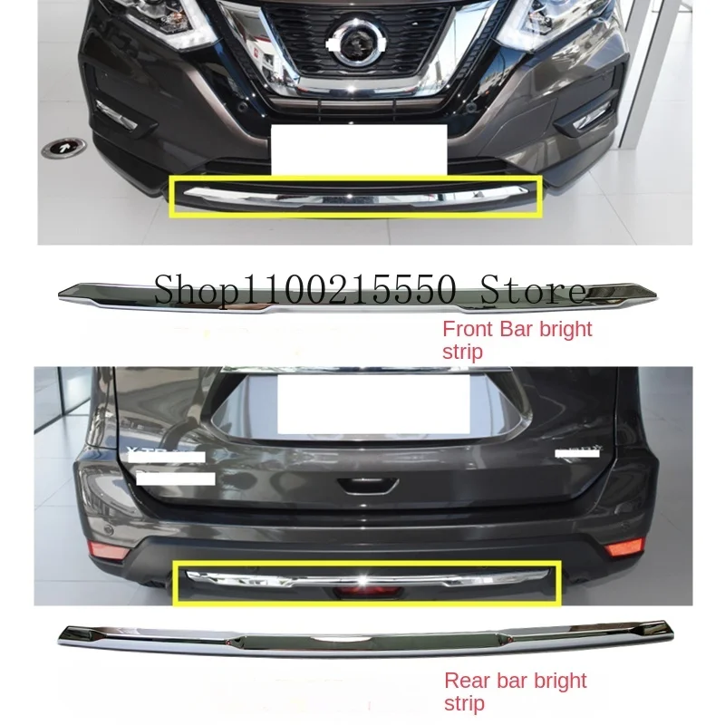 For Nissan X-Trail T32 2017-2020 Car Styling Chrome-plated Original Front and Rear Bumper Protective Anti-collision Trim