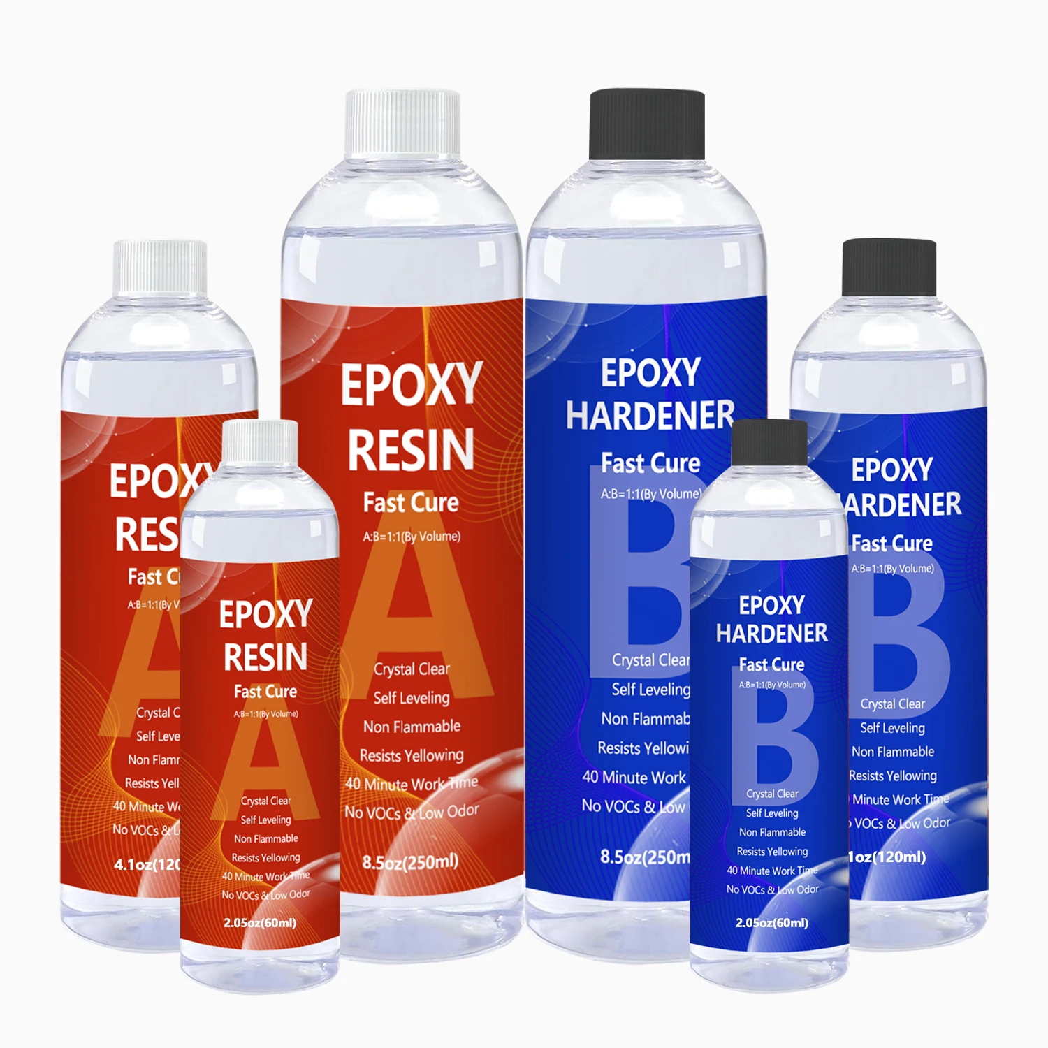 1:1 Epoxy Resin Crystal Clear Kit, Self Leveling Easy, Mix Coating and Casting for Freedom Art,Jewelry Making,Crafts DIY