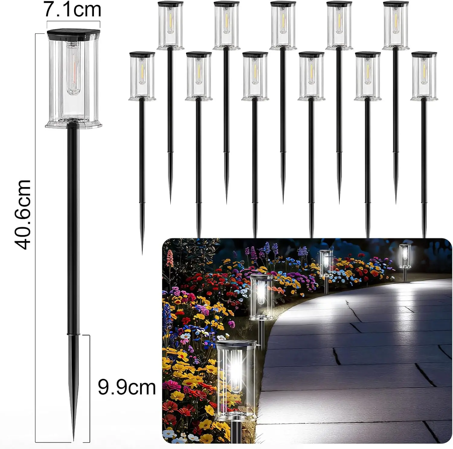 Outdoor String Lights Wood Grain ABS 10in Post Cap Fit 4x4 Wood Post Winter Yellow
