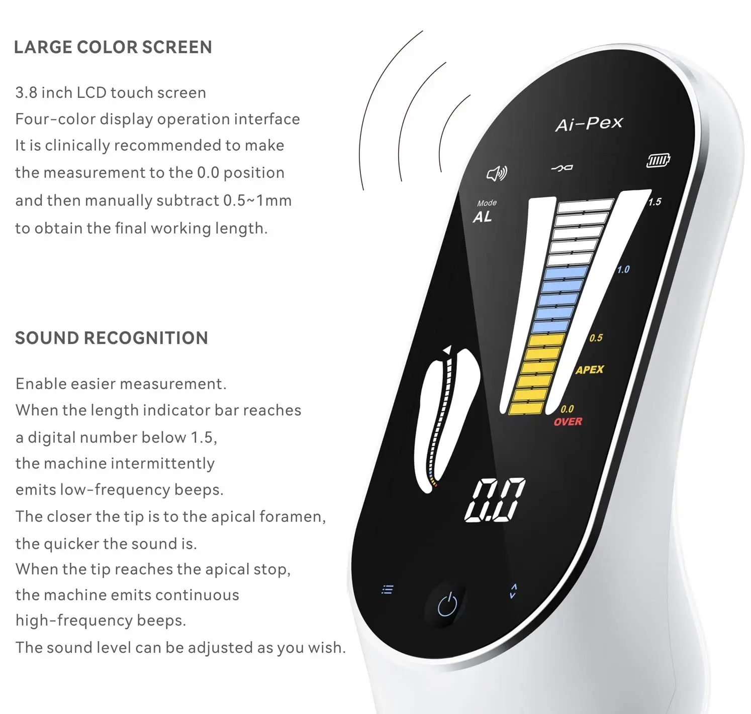 أجهزة تحديد المواقع الأصلية Ai-Pex Demtal Endodonitc Apex مع قياس مكتشف قناة الجذر لاختبار اللب