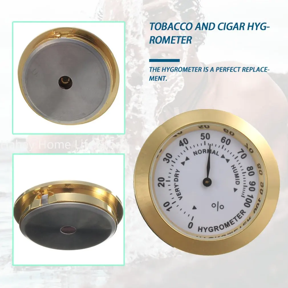 Mini Cigar Hygrometer Moisture Meters Cigar Accessories Tobacco Pointer Hygrometer For Humidor Smoking Humidity Sensitive Gaug