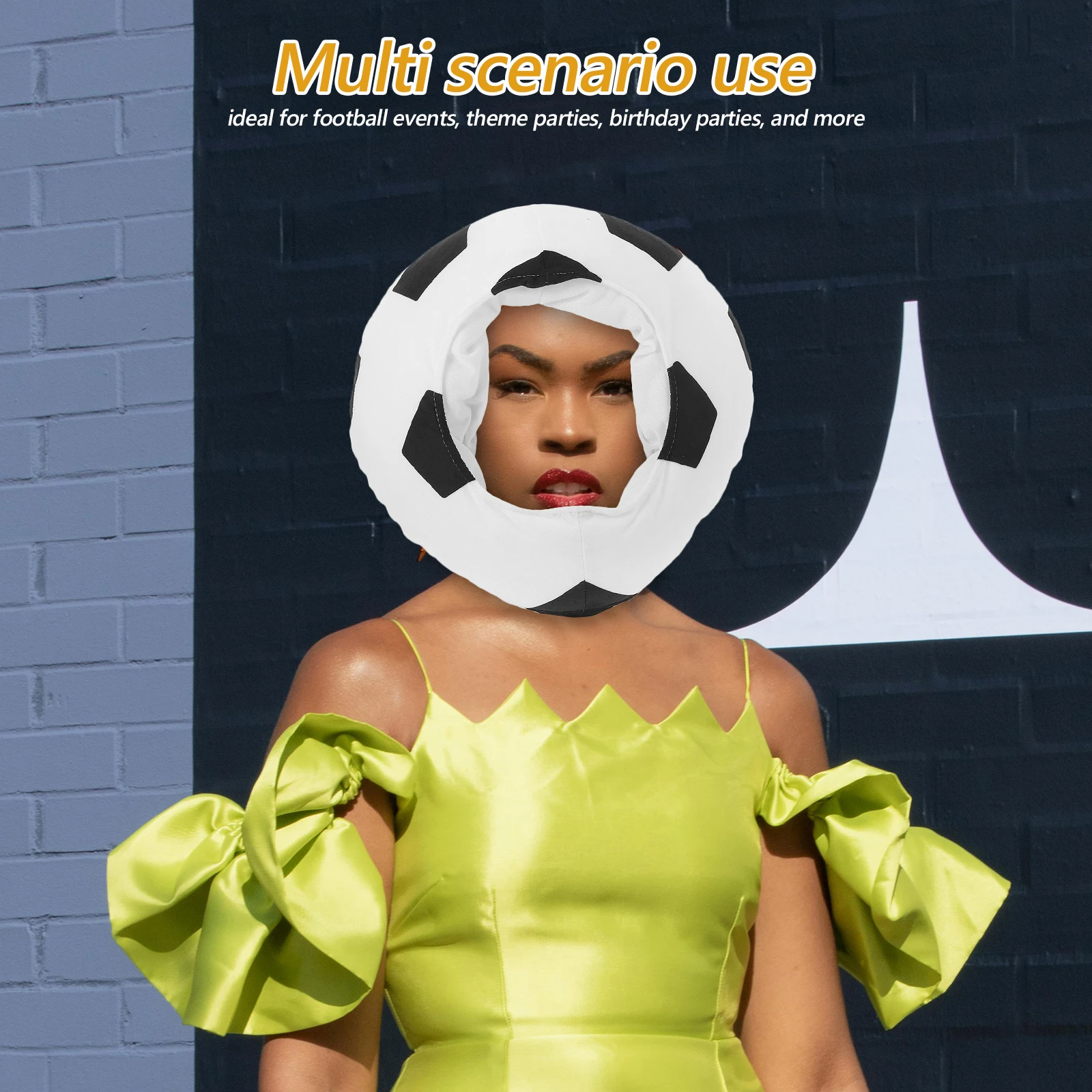 

Football Headwear Creative Soccer Hat Party Selfie Prop Festival Cosplay Football Fans Headdress Cheer Costume Cap