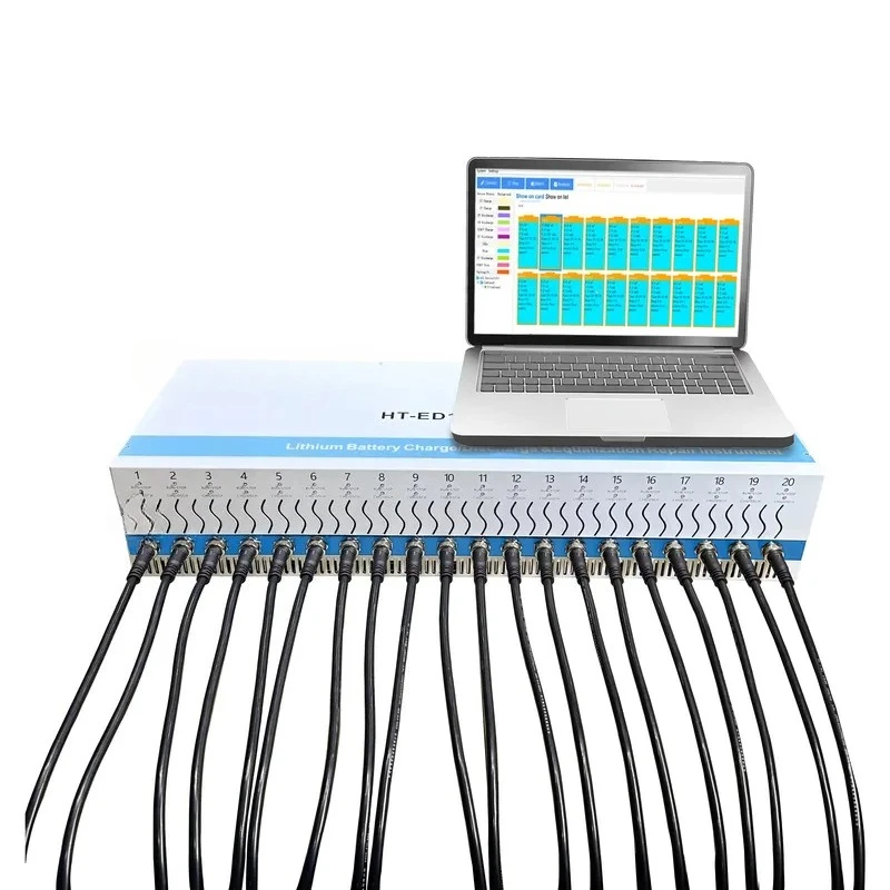 Battery Charge/Discharge Equalization Repair Instrument 20 Channel 10A Voltage Equalizer Battery Capacity Tester With PC