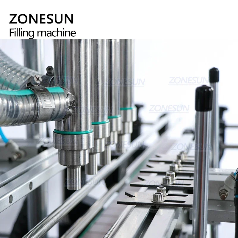 ZONESUN Automatic Liquid Filling Machine 4-head Piston Pump Bottle Filler for Lotion Juice Water Cosmetic Oil Beverage ZS-YT4TZ