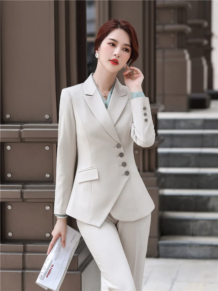 Women Fashion Blazer Female Suit Long Sleeve Single Button Jackets Elegant Slim Stylish Office Wear Coats