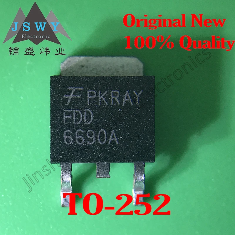 

(10/50 pcs) FDD6690A TO-252 FDD6690 N-Channel Enhancement MOSFET 30V50A Original Brand New In Stock Electronics