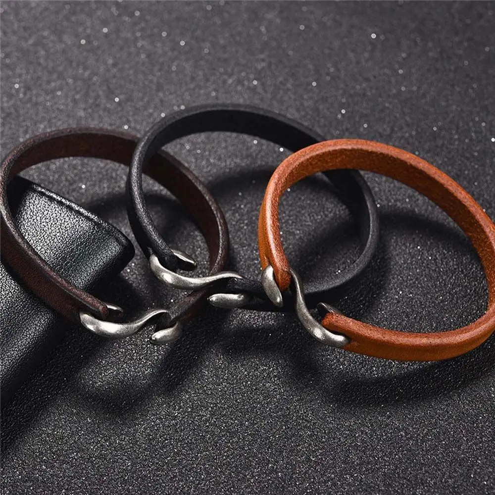 Colors Fashion Classic Friendship Jewelry Simple Gift For Men Women Boyfriend Leather Hook Bracelet Bangles Wristband Bracelets