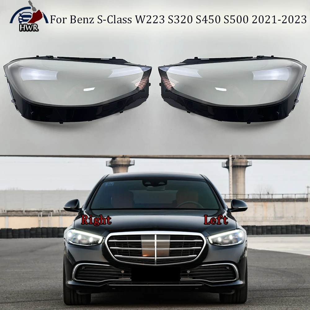 

Headlight Shell Headlamp Transparent Lampshade Cover Lens Plexiglass For Benz S-Class W223 S320 S450 S500 2021 2022 2023