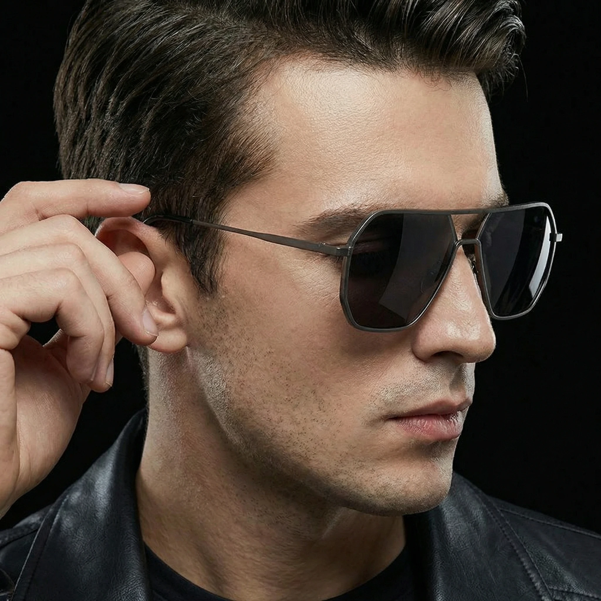 Fashionable and Minimalist Retro Pilot Metal Protective Glasses for Both Men and Women, Driving Holiday Party Glasses