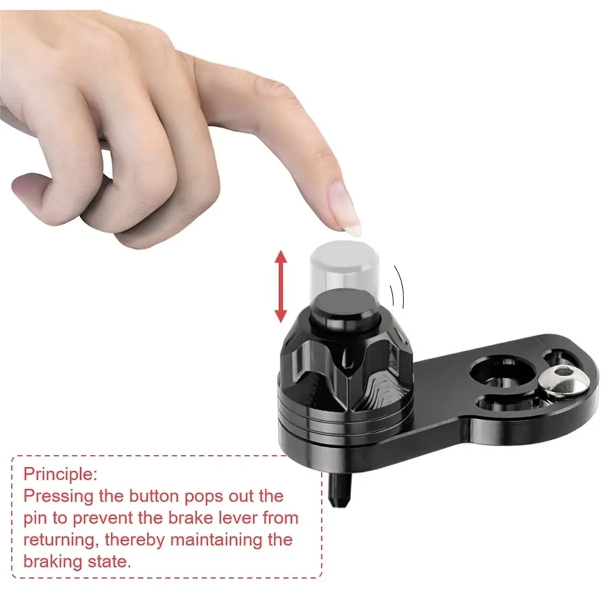#97W Motorcycle Brake Lever Parking Lock for Honda Left,Handbrake assist,(Black)
