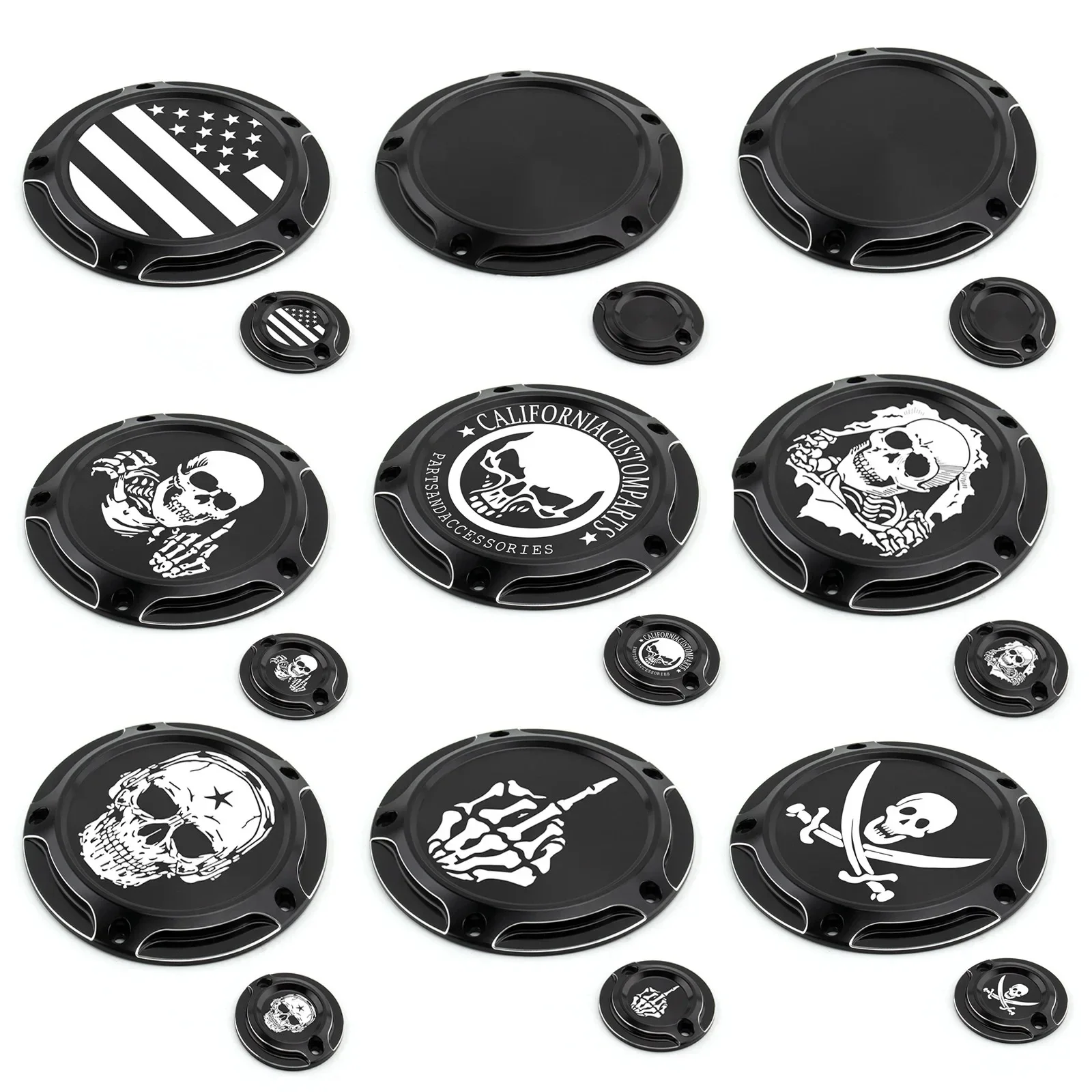 Cubierta de embrague de motor de motocicleta, tapa de estator de caja de cigüeñal de temporizador para Harley Touring Electra Road Street Glide Road King 17-up