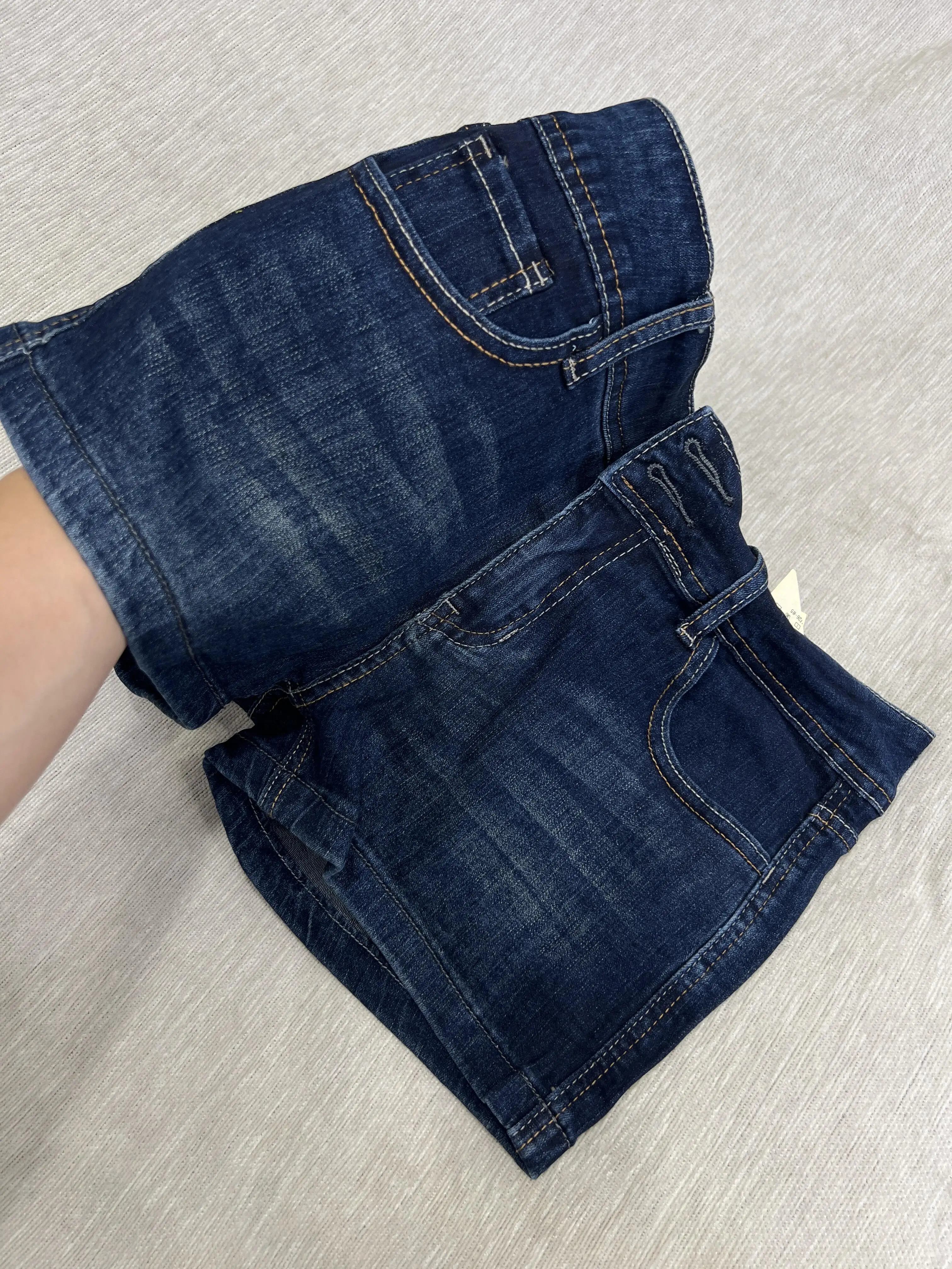 American Style Low Waist Deep Blue Denim Shorts Women's Summer New Hot Pants A-Line Hip Enhancing Sexy Girl Tight Fit Jeans