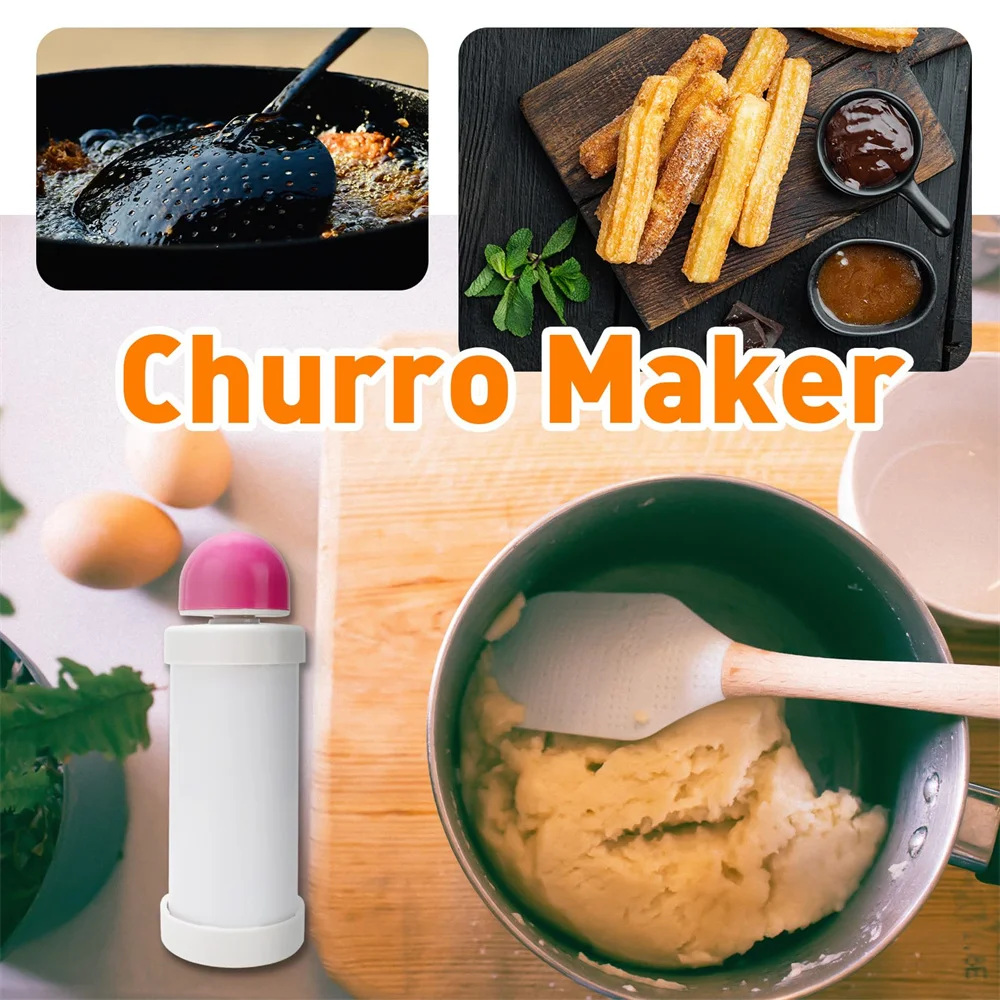 DIY Manual Cookie Press Maker Machine Gun Decorating Squeezing Machine for Making Churros Device Fritters Baking Tool