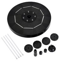 3.5W Led Light Black Head Solar Fountain Outdoor Garden Pool Pond Rockery Bird Bath Solar Powered Water Pump Floating Float