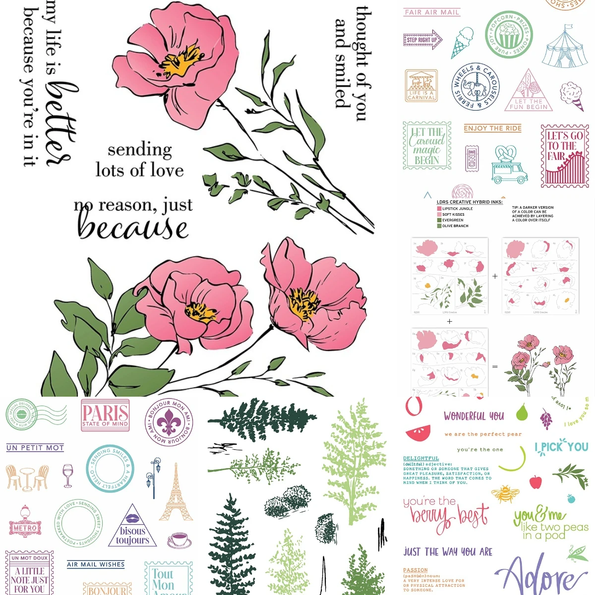 Sweet Escape Collection - Die And Clear Photopolymer Stamp Set - Fuzzy Wuzzies Beach Bum Add-On