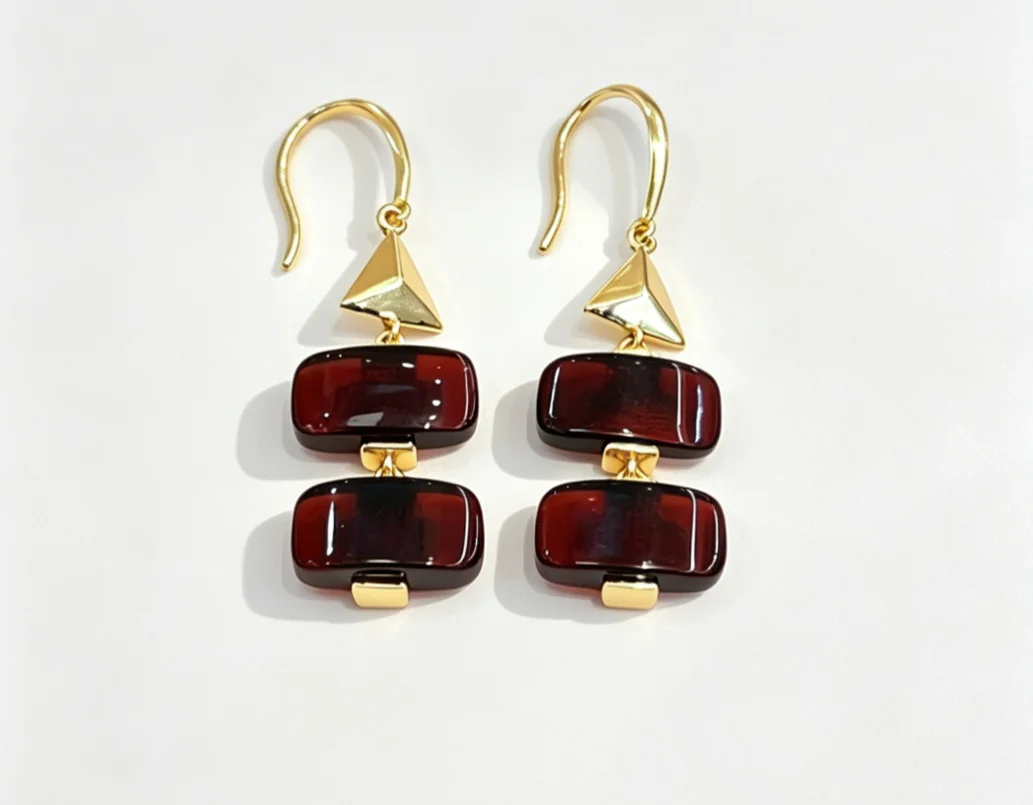boucles-d'oreilles-geometriques-a-deux-couches-en-argent-925-avec-ambre-rouge-naturel-delicates-rouge-fonce-bijoux-fins-pour-femmes