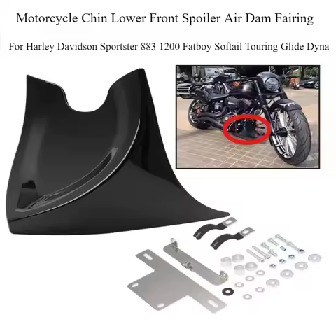 Motorcycle Chin Lower Front Spoiler Air Dam Fairing For Harley Davidson Sportster 883 1200 Fatboy Softail Touring Glide Dyna