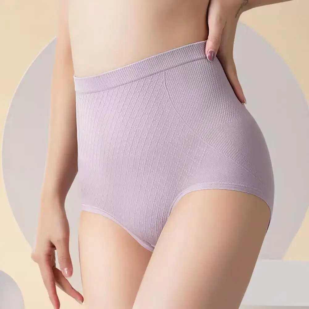 Women's High Waisted Underwear Tummy Control Full Coverage Compression Panties Female Lady Panties Seamless Stretchy Briefs