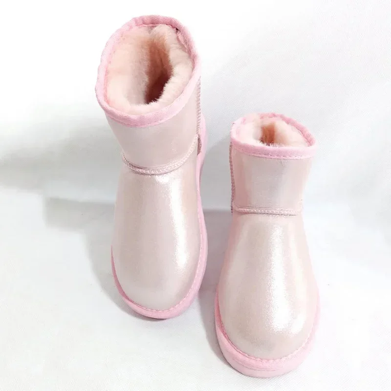 Classic Women Boots Top Quality 100% Genuine Sheepskin Leather Snow Boots Natural Fur Warm Wool Winter Boots Ankle Shoes