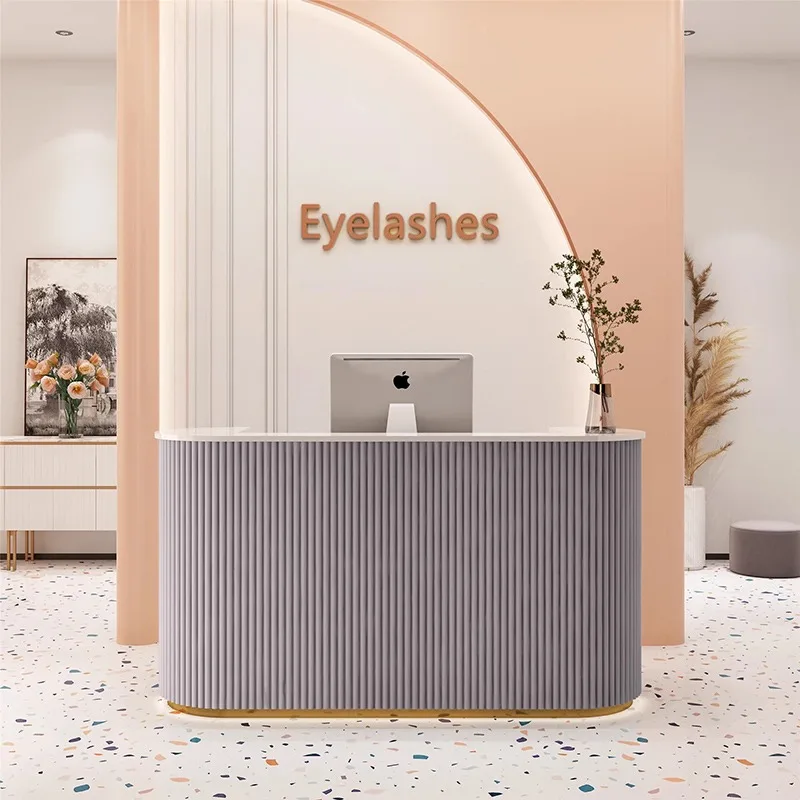 

Beauty Simple Office Reception Desk Counter Luxury Hair Reception Desks Modern Cashier Escritorio De Recepcion Office Furniture