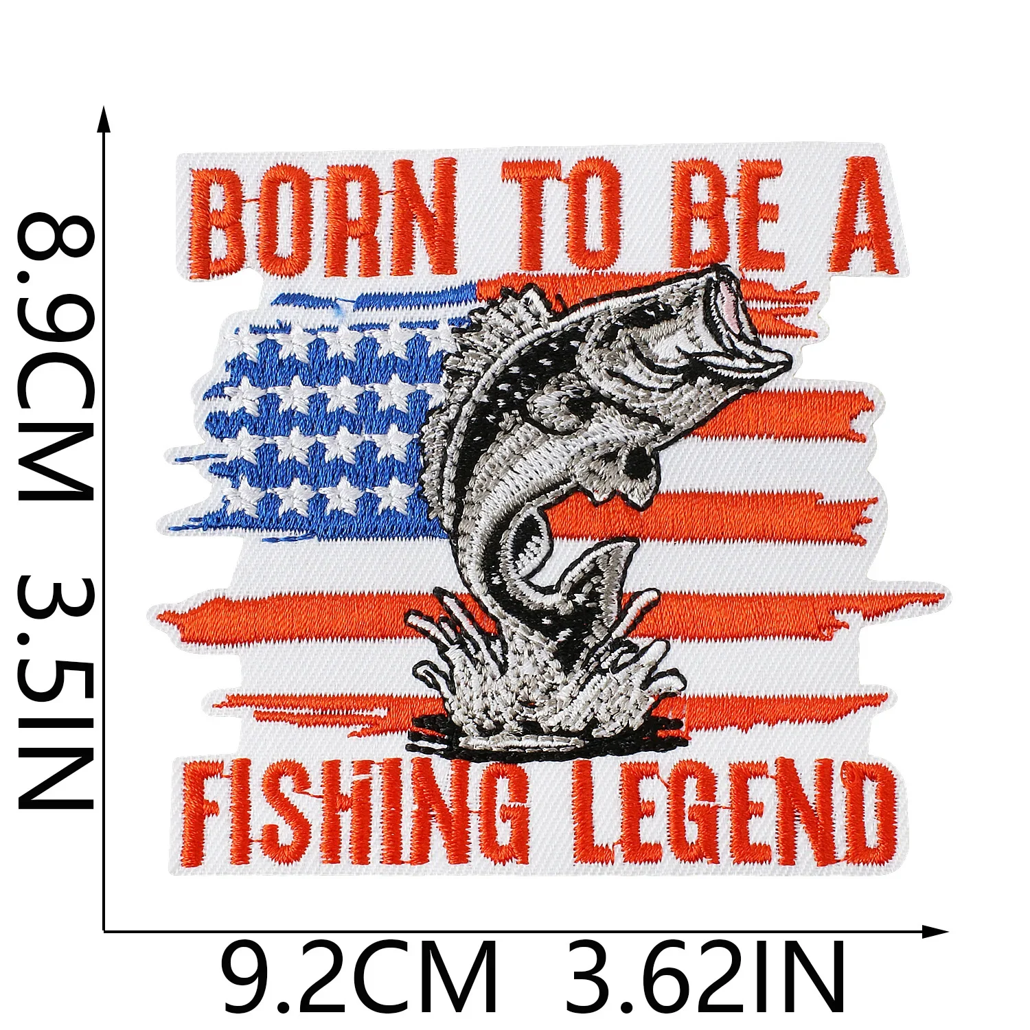 Fishing Embroidery Cloth Patches Denim Jacket Backpack Ironing on Floating 1PCS American Retro Wave Decoration Hole Patch Patch