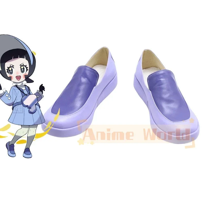 Zapatos de cosplay de Poppy de Elite Four, en colores escarlata y violeta.