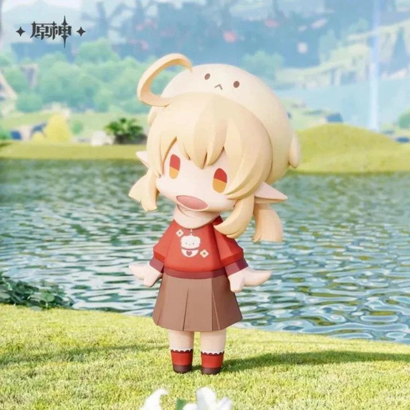 Pre Sale miHoYo Official Genuine Genshin Impact HELLO GOOD SMILE Q Version Figurine Klee Albedo Ornaments Cosplay Anime Game