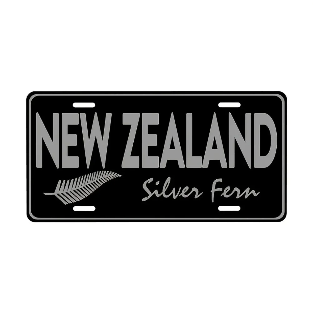Custom Personalized New Zealand Metal Sign, Custom Name Text, Garage Wall Decor (Decoration Only)