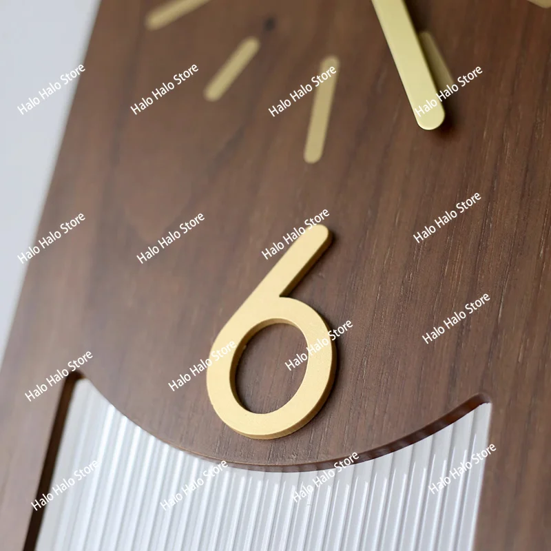 Simple Wall Clocks Nordic Luxury Retro Clocks Elegant Wooden Design Clock Household Entrance Hall Aesthetic Home and Decoration