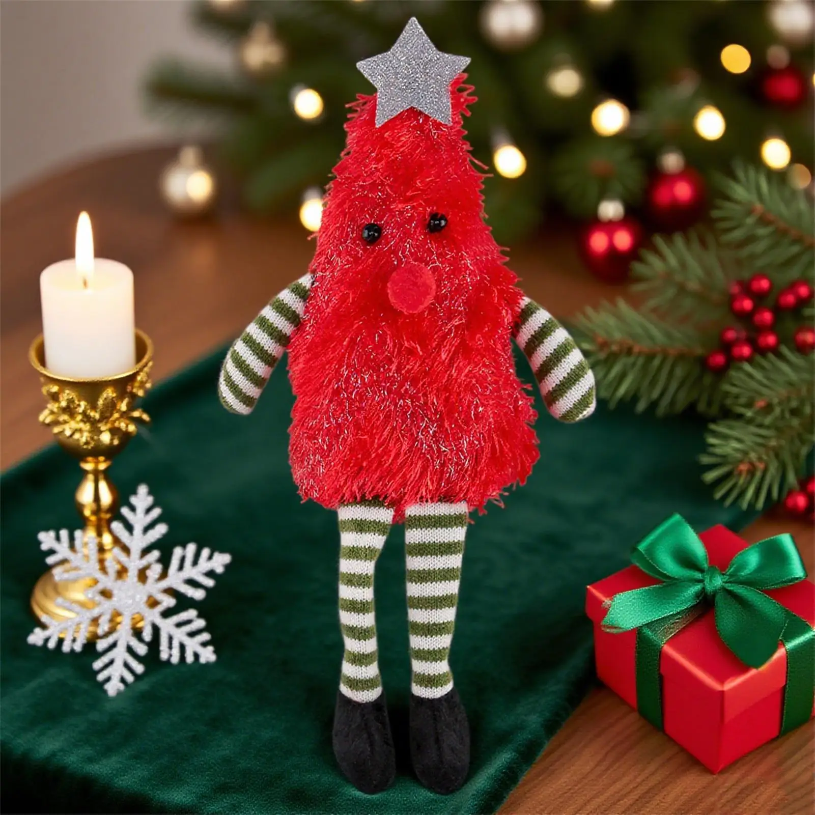 

Long Leg Christmas Tree Plush Doll Long Legs Christmas Tree Doll Plush Festive Lighted Figure Decoration For Party Office