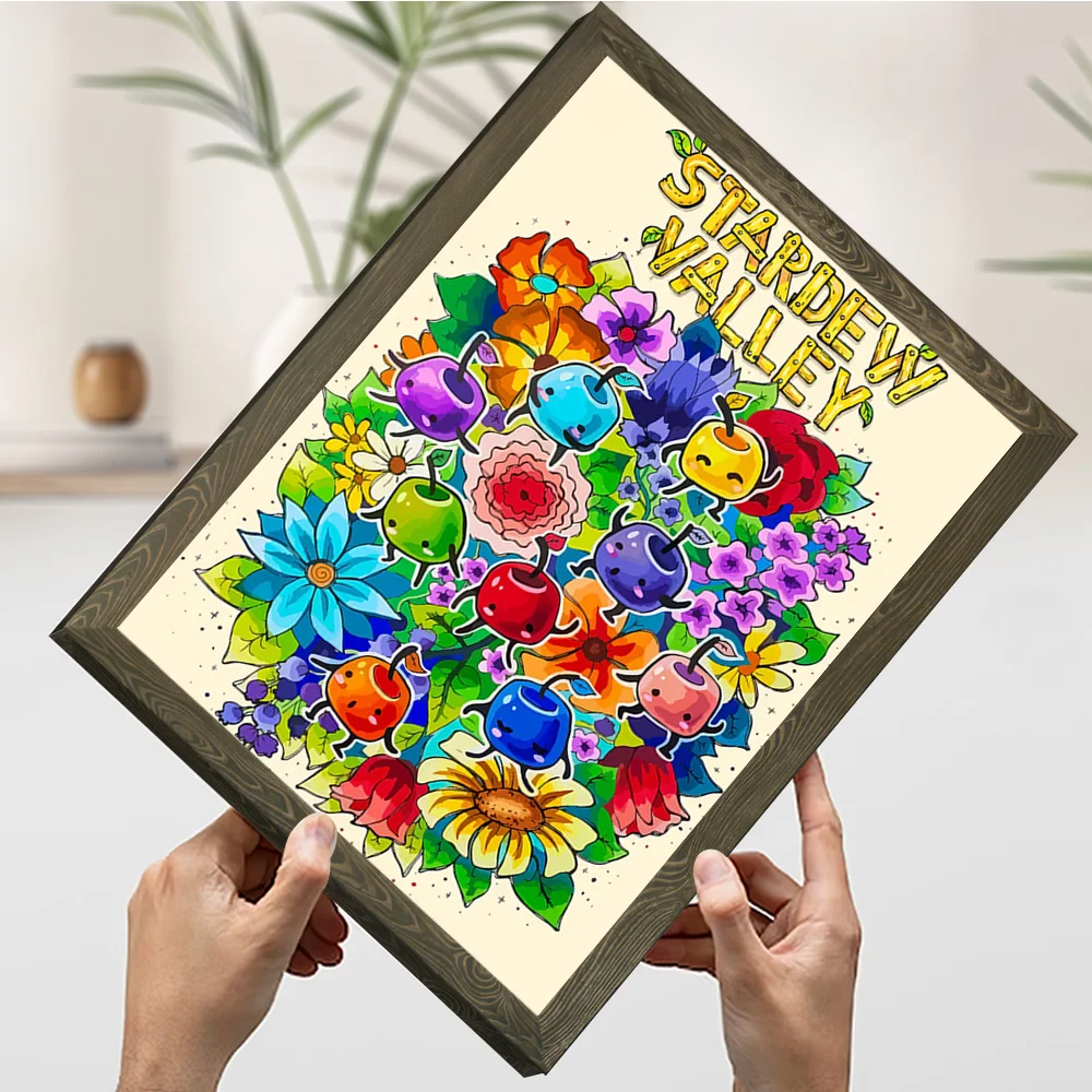 Stardew Valley Floral Fruit Printing Poster Customizable Pictures Wall Art Canvas Painting for Home and Decoration Wand Deko view 3