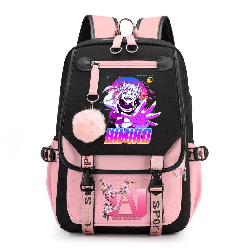 Himiko Toga My Hero Academia plecaki dziewczęce Kawaii plecak na ucznia plecak Anime Boku no Hero Academia tornister damski Daypack